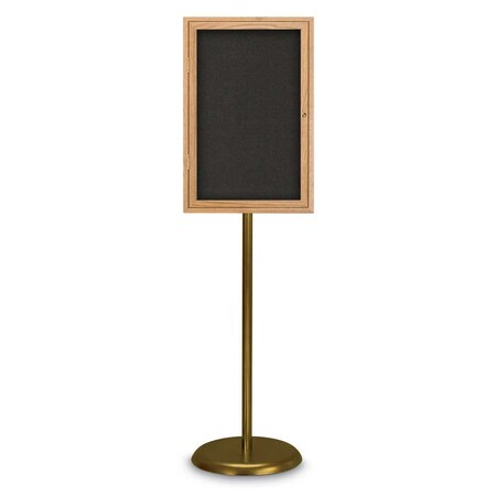 United Visual Products Corkboard, Triple Door, Radius Frame, 72x36", Bronze/Cloud UV7005-BRONZE-CLOUD